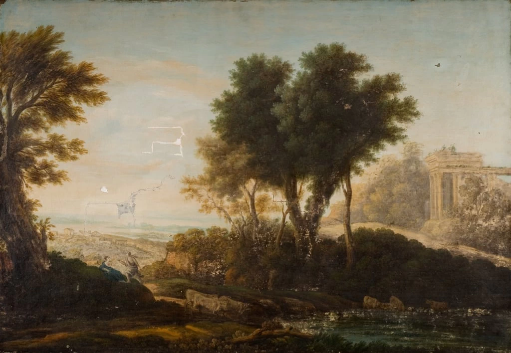 Il lago di Nemi o Speculum Dianae con il castello di Dolbadarn - Shipley Art Gallery, Gateshead